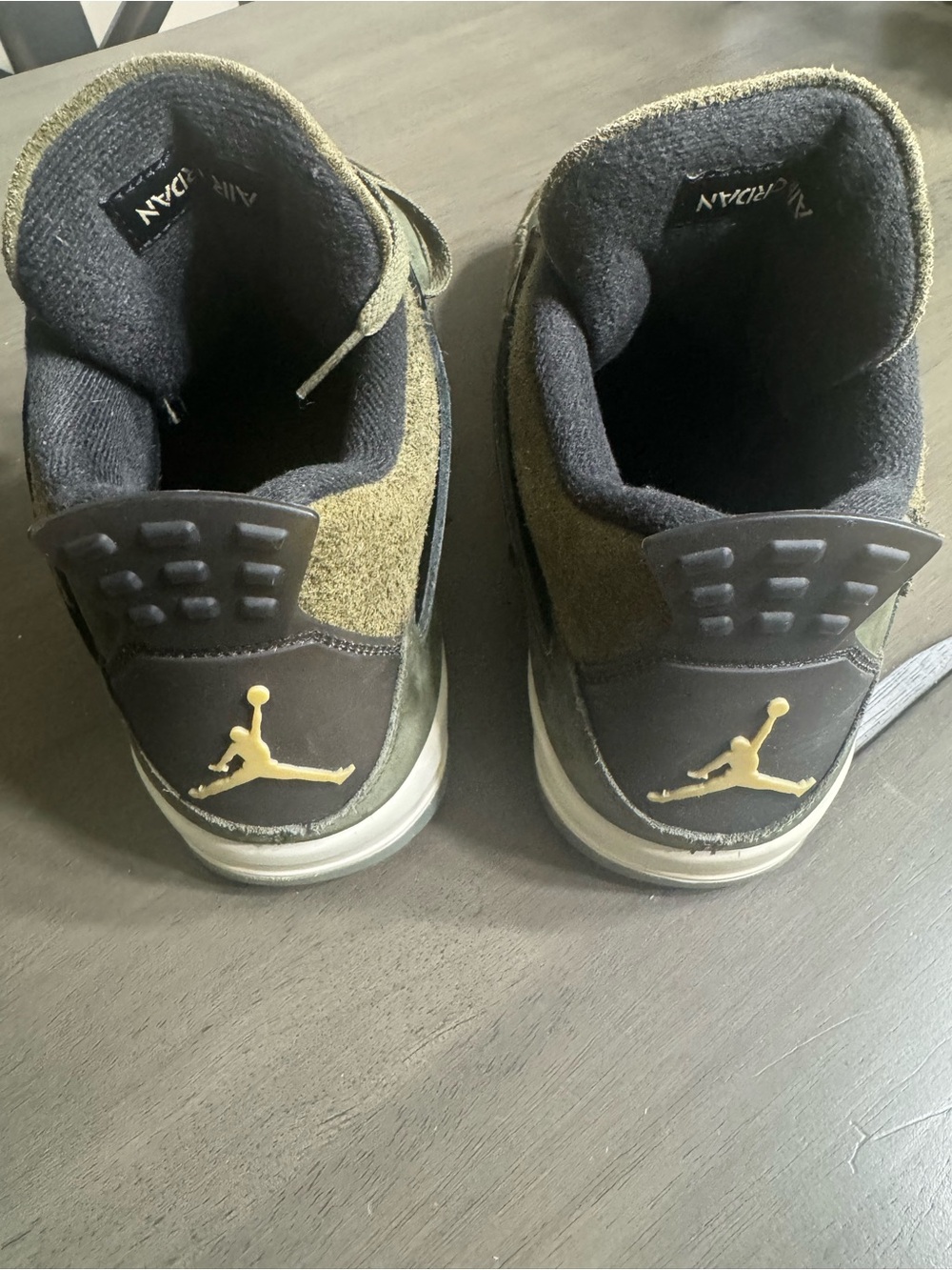 Nike Air Jordan 4 Retro Craft Men's Olive Green Sneakers - Picture 4 of 7